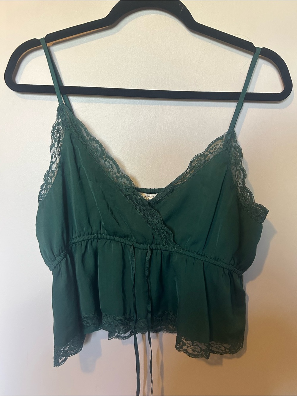 American Eagle Outfitters Teal Lace Trim Cami